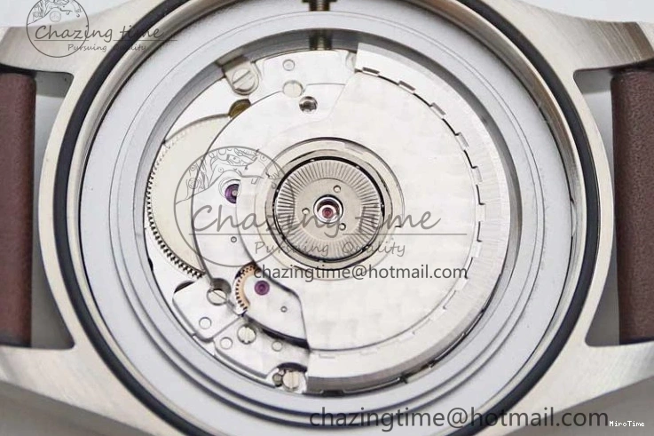 MIROTIME 0413 HighQuality Mark XVIII IW327010 SS M+F 1:1 Best Edition Brown Dial on Brown Leather Strap A 7049